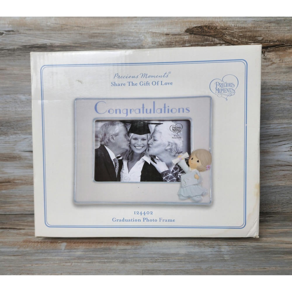 Precious Moments Graduation Photo Frame 124402 Congratulations 4x6 Ceramic Gift